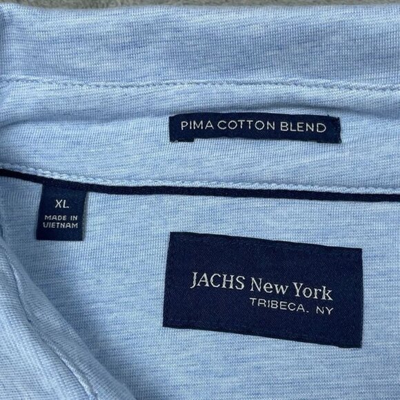 Jachs New York Mens Pima Cotton Blend Polo Shirt XL Light Blue 6753 - Picture 4 of 9